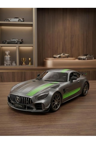 Uzaktan Kumandalı Işıklı Şarjlı 2.4ghz Mercedes-benz Amg Gt R Pro 1:12 Ölçekli Dev Oyuncak Araba Gri