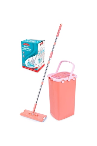 Omnipazar Flr-f0394 Sihirli Slim Tablet Mop Temizlik Kovası Turuncu