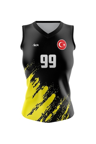 Acr Giyim Voleybol Forması Model 717 - Kişiye Özel İsim Ve Numara Yazılabilir, Dijital Baskı Tasarım Tek Üst