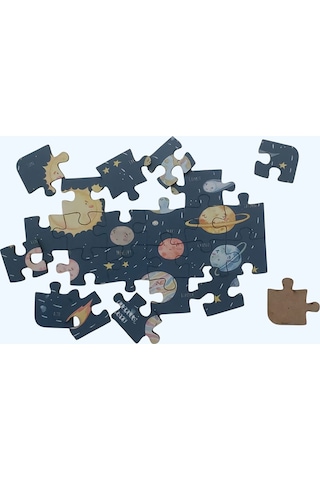 Solar System - Güneş Sistemi / Small Puzzle 3-7 Yaş 24 Parça
