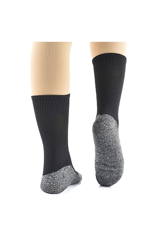 Jeehugo Siyah Isı Yansıtan Alüminyumlu Lifli Termal Çorap - Bisiklet, Kayak, Dağcılık İçin Isı Sağlama Ve Kompresyon Özelliği Siyah