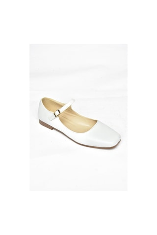 Fox Shoes S726252509 Beyaz Kadın Babet Beyaz