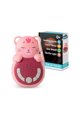 Cloud-b Sweet Dreamz Cat, 8 Sesli Bebek Ses Makinesi, Gece Lambası Ve Akıllı Sensörlü Uyku Arkadaşı Çok Renkli
