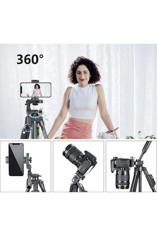 8810 Profesyonel 360 Derece Çok Amaçlı 1.2m Tripod Kamera Tripod Standart