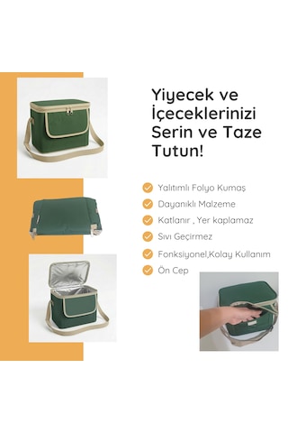 11 Lt Midi Lux Outdoor Kamp Termal Çanta-292 Koyu Yeşil