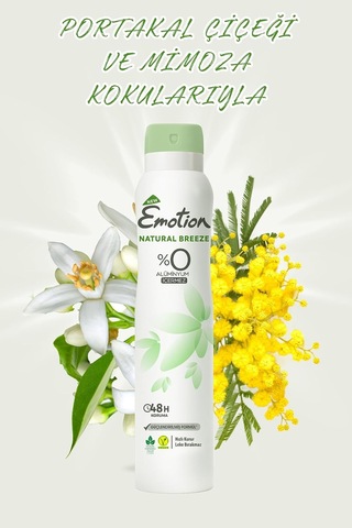 Natural Breeze Kadın Alüminyumsuz Vegan Deodorant 3x200 Ml Hızlı Kurur, Leke Bırakmaz