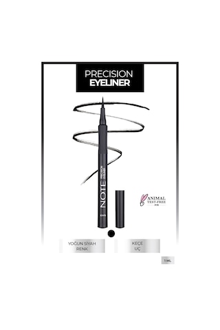 Note Cosmetique Precision Kalem Likit Eyeliner Keçe Uçlu - Siyah