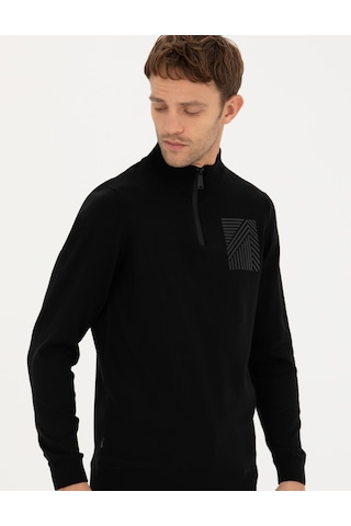 Pierre Cardin Erkek Siyah Triko Kazak 50279431-vr046 Siyah
