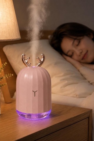 Premium Salon Alışveriş Hediyelik Hava Nemlendiricisi Buhar Makinesi 220 Ml Pembe H1