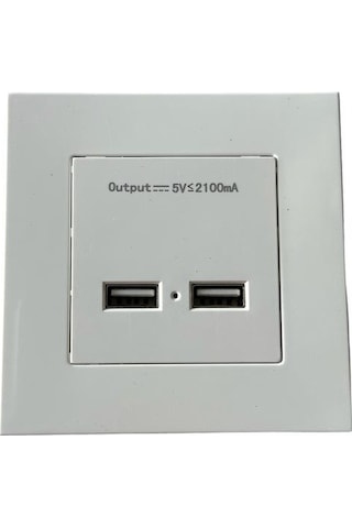 Usb Priz 2 Port Sıva Altı Usb Priz Usb Duvar Prizi