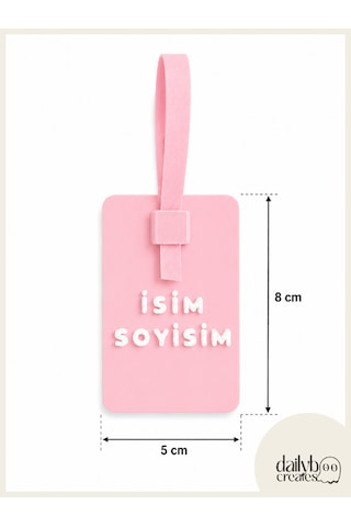Dailyboo Creates Kişiye Özel İsimlik Bagaj Etiketi-paddle Board Sup Çanta & Valiz İsim Etiketi-kilitli Sistem Özel Tasarım Bagaj Tag Pembe