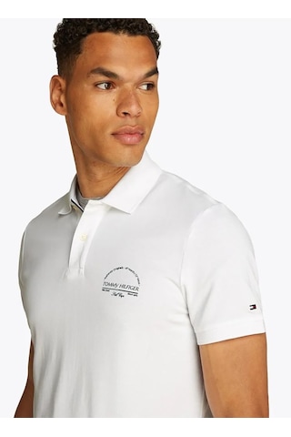 Tommy Hilfiger Tommy Hılfıger Erkek T-shırt Mw0mw38486-ybr Beyaz