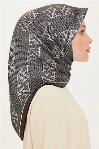 Armine Sura Saf İpek Eşarp 9228d 54 Füme