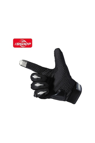 Bsddp Binici Kaymaz Anti-Damla Motosiklet Sürme Eldiveni Siyah
