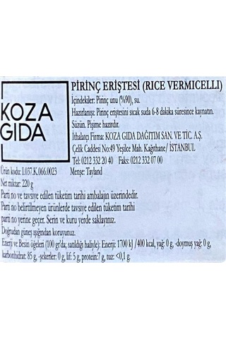 Cock Pirinç Eriştesi 3 x 220 G