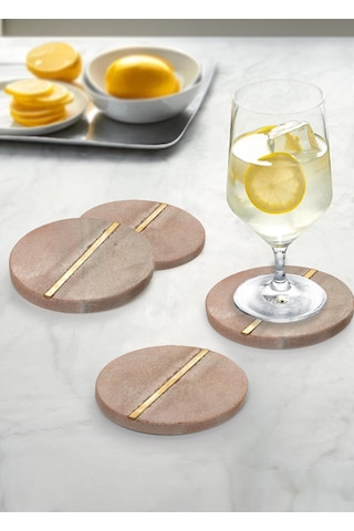 The Mia Nature Bardak Altlığı 2li Set Brk0136 Pembe