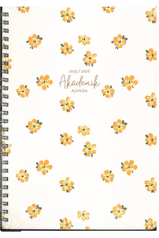 Keskin Color 2026 Spiralli Akademik Ajanda Çiçek 16x23 Çok Renkli