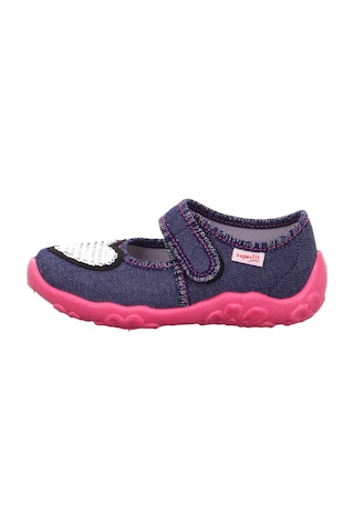 Superfit Bonny Kız Çocuk Ev Kreş Ayakkabısı Kalpli - Lacivert 000280-8000 Lacivert