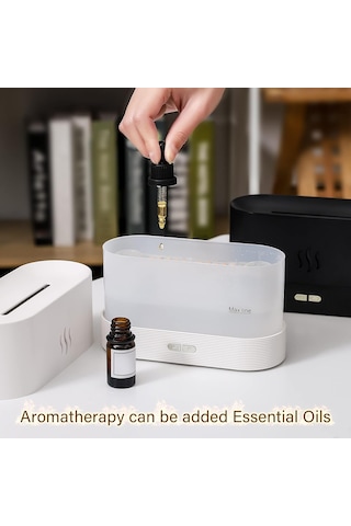 Alev Difüzör, Ev İçin Difüzörler, Aromaterapi Difüzör, Uçucu Yağ Difüzörleri, Ayarlanabilir Parlaklık, Sessiz, Otomatik Off, Ortam Işığı, Yatak Odası İçin Nemlendiriciler, Ofis, Yoga, Stüdyo