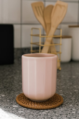 Bevel Pembe Seramik Kulpsuz Mug Pembe