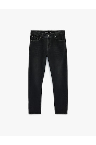 Koton Normal Bel Cepli Slim Fit Jean Pantolon- Brad Jean Siyah 6sam40177nd Siyah