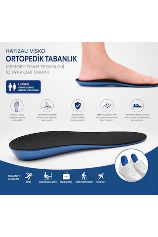 Tr Hafızalı Visko Ortopedik Tabanlık, Memory Foam Teknoloji, İç Ayakkabı Tabanı, Topuk Dikeni, Rahat, Koşu Taban