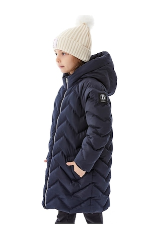 Benitto Kids Kız Çocuk Kapüşonlu Kışlık Şişme Mont 51353 Lacivert