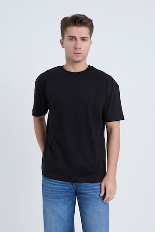 Velvoria Unisex Oversize Basic 3'lü Siyah Bej Pembe Renk T-shirt Çok Renkli9