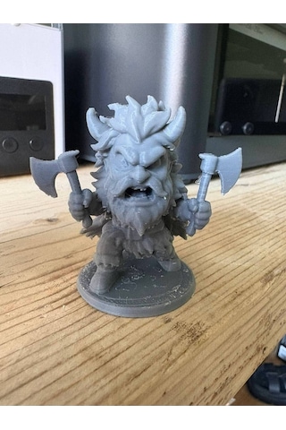 Viking Berserker Savaşçı Heykeli - Dekoratif Mini Figür Biblo - Masaüstü Aksesuarı