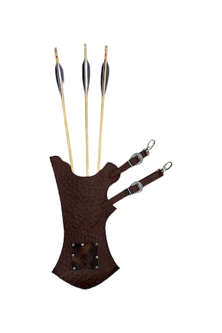 Gerçek Deri Ok Çantası - Tirkeş - Geleneksel Okçuluk Tirkeş