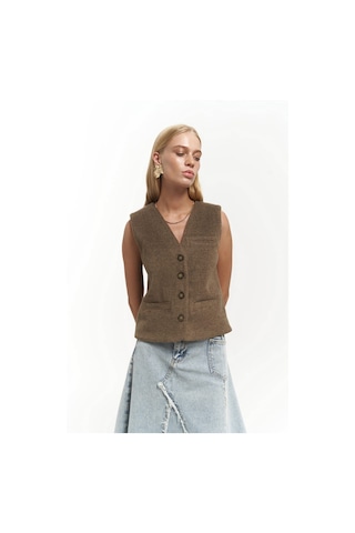 Mai Collection Mai Studios Co. Pace Soft Kahve Kısa Yelek Kahve
