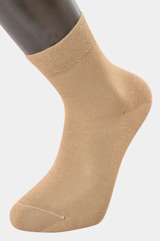Türen 9102 Erkek Bamboo Düz Yarım Soket Çorap 6'lı Paket-bej Bej