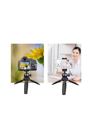M2t Mini Masaüstü + Telefon Tutucu 19cm Yükseklik Ayarı, 2,5kg Taşıma Kapasitesi, 360 Döner Kafa, Kamera & Projektör Uyumlu
