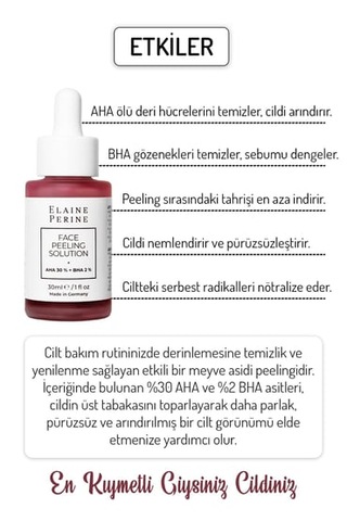 Elaine Perine %30 Aha + %2 Bha Peeling Temizleyici Arındırıcı Yen