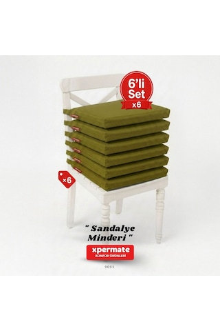 Xpermate 6'lı Sandalye Minderi Su İtici Kumaş 40 x 40 CM Turkuaz
