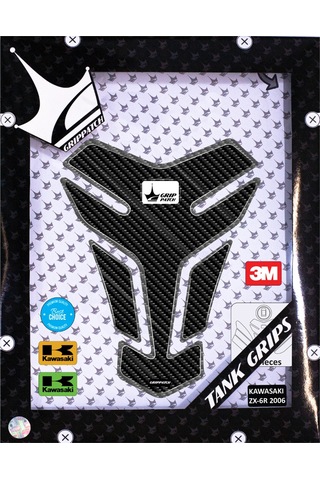 Kawasaki Zx-6r 2006 İle Uyumlu Kaydırmaz 6d Karbon 13 Parça Tank Pad Seti Gc74 KARBON