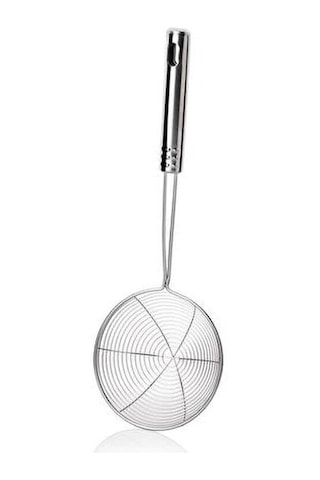 Paslanmaz Çelik Saplı Süzgeç Kevgir 30CM