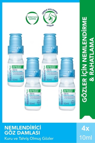 Bepanthol Eye Nemlendirici Göz Damlası 10 Ml X 4 Adet