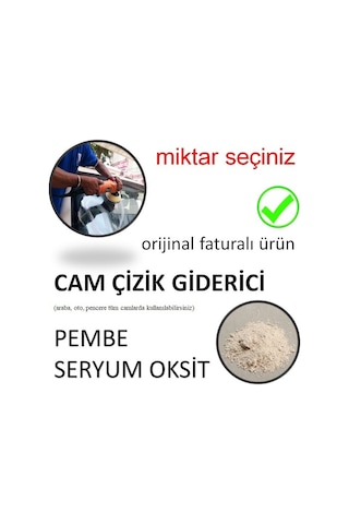 Araba Camı Çizik Giderici Pembe Seryum Oksit 250 Gram