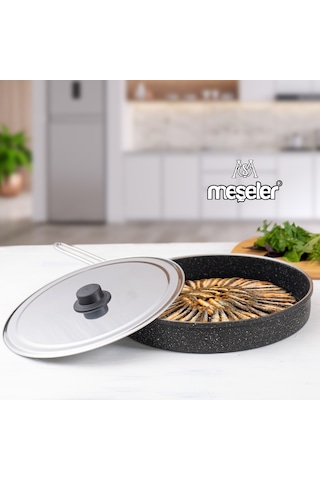 Granit Derin Balık Tavası Gözleme Tava 32 Cm