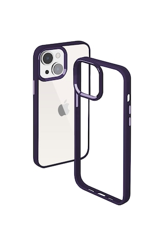 Buff Apple Uyumlu iPhone 13 New Air Bumper Kılıf Mor