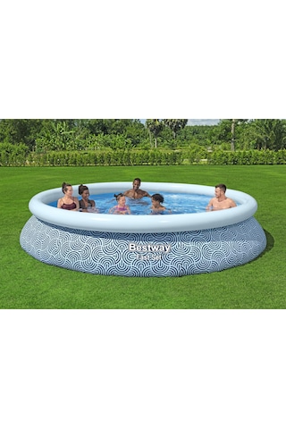 Bestway 57376 Fast Set Çember Şişme Havuz Seti 3,96 M X 84 Cm Mavi - Beyaz