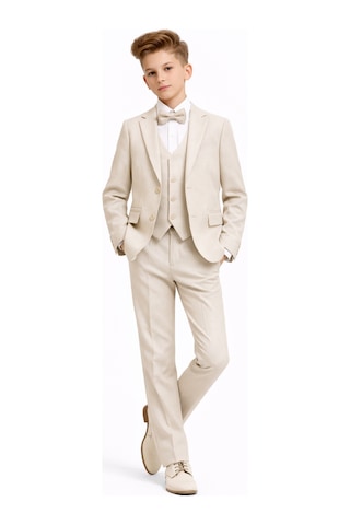Ahengim Erkek Çocuk Slim Fit Premium Damatlık Smokin Takım Elbise Ak4000 Bej