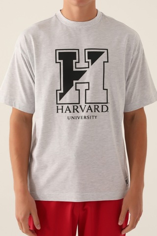 Harvard Universty Kar Melanj Erkek T-shirt 5274-42814 Kar Melanj