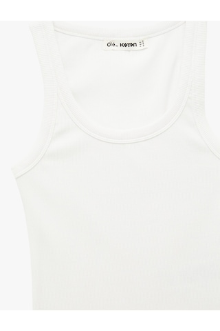 Koton Kaşkorse U Yaka Kolsuz Slim Fit Atlet Beyaz 6sal30078ık Beyaz