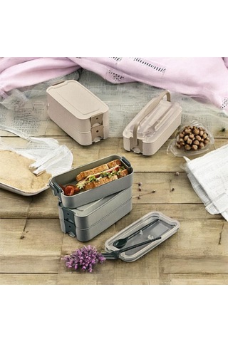 3 Katlı Sefer Tası Çok Renkli