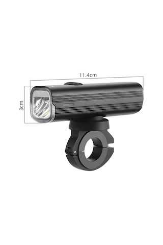 West Bıkıng Yp0701435-431 Parlak Led Bisiklet Ön Işık El Feneri Şarj Edilebilir Gece Bisiklet Güvenlik Lambası - Normal Montaj Siyah