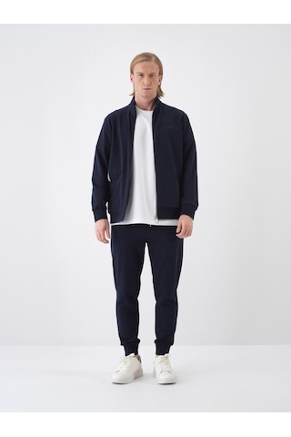 Xint Lacivert Pamuk Dokulu Regular Fit Sweat Mont 350194