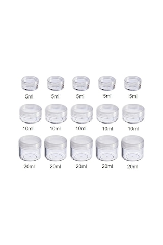 Flaky 5 ML 10 ML 20 ML Şeffaf Sert Plastik Mini Kozmetik Kutusu Losyon Krem Kavanozu