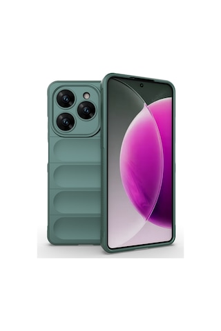 Mobilteam Tecno Spark 20 Pro 4g Kılıf Esnek Tpu Oyuklu Arka Yüzey Tasarımlı Etnik Sili Siyah